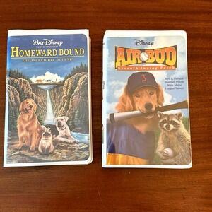 Lot of 2 Disney VHS– Homeward Bound: The Incredible Journey & Air Bud: Seventh